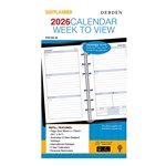 DEBDEN 2022 DAYPLANNER PERSONAL EDITION REFILL WEEK TO VIEW 172 X 96MM