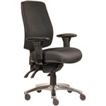 ERGOSELECT SPARK ERGONOMIC CHAIR HIGH BACK POLISHED ALUMINIUM BASE ADJUSTABLE ARMS HIP