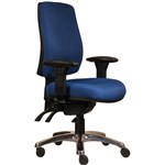 ERGOSELECT SPARK ERGONOMIC CHAIR HIGH BACK POLISHED ALUMINIUM BASE ADJUSTABLE ARMS CLEVER