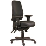 ERGOSELECT SPARK ERGONOMIC CHAIR HIGH BACK BLACK NYLON BASE ADJUSTABLE ARMS HIP
