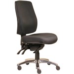 ERGOSELECT SPARK ERGONOMIC CHAIR HIGH BACK BLACK NYLON BASE HIP