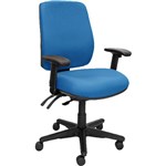 BURO ROMA TASK CHAIR HIGH BACK 3LEVER ARMS JETT DARK BLUE