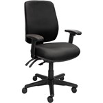 BURO ROMA TASK CHAIR HIGH BACK 3LEVER ARMS JETT BLACK