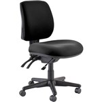 BURO ROMA TASK CHAIR MEDIUM BACK 3LEVER JETT FABRIC BLACK