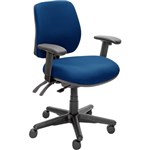 BURO ROMA TASK CHAIR MEDIUM BACK 3LEVER ARMS JETT DARK BLUE