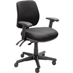 BURO ROMA TASK CHAIR MEDIUM BACK 3LEVER ARMS JETT BLACK