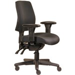 ERGOSELECT SPARK ERGONOMIC CHAIR MEDIUM BACK BLACK NYLON BASE ADJUSTABLE ARMS HIP