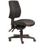 ERGOSELECT SPARK ERGONOMIC CHAIR MEDIUM BACK BLACK NYLON BASE HIP