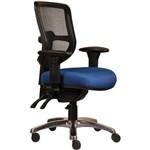 ERGOSELECT SWIFT ERGONOMIC CHAIR MEDIUM MESH BACK POLISHED ALUMINIUM BASE ADJUSTABLE ARMS CLEVER