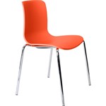 DAL ACTI CHAIR 4LEG CHROME FRAME ORANGE POLYPROP SHELL 400MM