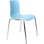DAL ACTI CHAIR 4LEG CHROME FRAME PALE BLUE POLYPROP SHELL 400MM