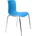DAL ACTI CHAIR 4LEG CHROME FRAME OCEAN BLUE POLYPROP SHELL 400MM
