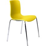 DAL ACTI CHAIR 4LEG CHROME FRAME YELLOW POLYPROP SHELL 400MM