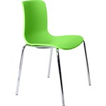 DAL ACTI CHAIR 4LEG CHROME FRAME GREEN POLYPROP SHELL 400MM