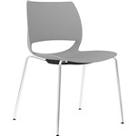 DELTA 4LEG CHAIR CHROME FRAME POLYPROP SHELL LIGHT GREY