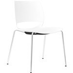 DELTA 4LEG CHAIR CHROME FRAME POLYPROP SHELL WHITE