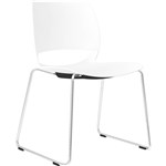 DELTA SLED BASE CHAIR CHROME FRAME WHITE POLYPROP SHELL