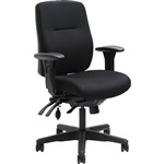 ERGOSELECT SPARK GELFORM ERGONOMIC CHAIR HIGH BACK BLACK NYLON BASE ADJUSTABLE ARMS DESERTER