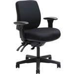 ERGOSELECT SPARK GELFORM ERGONOMIC CHAIR MEDIUM BACK BLACK NYLON BASE ADJUSTABLE ARMS DESERTER