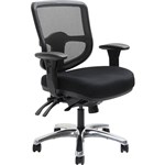 ERGOSELECT SWIFT XL GELFORM ERGONOMIC CHAIR HIGH MESH BACK XL SEAT POLISHED ALUMINIUM BASE ADJUSTABLE ARMS DESERTER