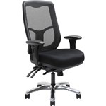 ERGOSELECT SWIFT XL GELFORM ERGONOMIC CHAIR MEDIUM MESH BACK XL SEAT POLISHED ALUMINIUM BASE ADJUSTABLE ARMS DESERTER