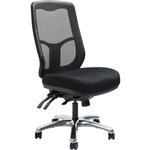 ERGOSELECT SWIFT XL GELFORM ERGONOMIC CHAIR MEDIUM MESH BACK XL SEAT POLISHED ALUMINIUM BASE DESERTER