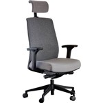 JIRRA CHAIR HIGH MESH BACK ARMS HEADREST GREY