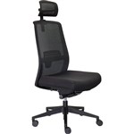 JIRRA CHAIR HIGH MESH BACK HEADREST BLACK
