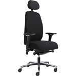 MASERA PROCONTROL HEAVY DUTY CHAIR WITH HEADREST AND ARMS BLACK LEATHER