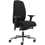 MASERA PROCONTROL HEAVY DUTY CHAIR WITH ARMS BLACK LEATHER