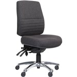 ERGOSELECT SPARK POSTURESOFT ERGONOMIC CHAIR HIGH BACK POLISHED ALUMINIUM BASE EBONY