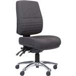 ERGOSELECT SPARK XL POSTURESOFT ERGONOMIC CHAIR HIGH BACK XL SEAT POLISHED ALUMINIUM BASE EBONY