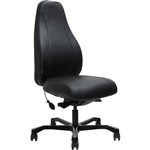 SERATI HIGH BACK CHAIR BODYWEIGHT SYNCHRO BLACK ALUMINIUM BASE FOOTPLATES NEO BLACK FABRIC