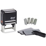DESKMATE RP4060D DIY SELFINKING TEXT STAMP KIT 4 PLATENS 5 LINES 3MM BLACK