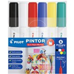 PILOT PINTOR PAINT MARKER BULLET EXTRA FINE 07MM PRIMARY COLOURS PACK 6