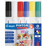 PILOT PINTOR PAINT MARKER BULLET FINE 10MM PRIMARY COLOURS PACK 6