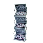 DEFLECTO PORTABLE CONCERTINA DISPLAY STAND A3 BLACK