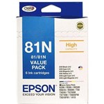 EPSON 81N INK CARTRIDGE HIGH YIELD VALUE PACK 6