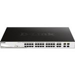 DLINK DGS121028P SMART SWITCH 28 PORT GIGABIT POE MANAGED BLACK SILVER
