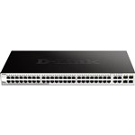 DLINK DGS121052 SMART SWITCH 52 PORT GIGABIT MANAGED BLACK SILVER