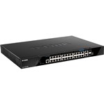 DLINK DGS152028 28PORT GIGABIT SMART MANAGED STACKABLE POE SWITCH WITH 20 POE 1000BASET 4 POE 25GBASET AND 4 10GB PORTS