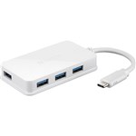 DLINK DUBH410 4PORT HUB USBC TO USBA 30 WHITE