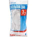JACKSON POWER EXTENSION LEAD 3 METRE WHITE