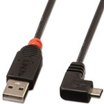 LINDY 31976 USBA TO MICRO USBB 20 90DEGREE CABLE 1M BLACK