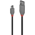 LINDY 36725 ANTHRA LINE USBA TO MINI USBB 20 CABLE 5M BLACK