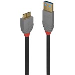 LINDY 36768 ANTHRA LINE USBA TO MICROB 30 CABLE 3M BLACK