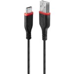 LINDY 36877 REINFORCED USBA TO USBC 3A CHARGE AND SYNC CABLE 2M BLACK