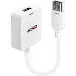 LINDY 38146 ADAPTER CONVERTER HDMI TO DISPLAYPORT UHD 4K 100MM WHITE