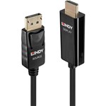 LINDY 40916 ACTIVE DISPLAYPORT TO HDMI CABLE 2M BLACK