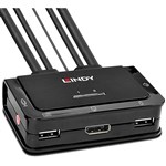 LINDY 42344 2 PORT DISPLAY PORT 12  USB 20 KVM SWITCH BLACK